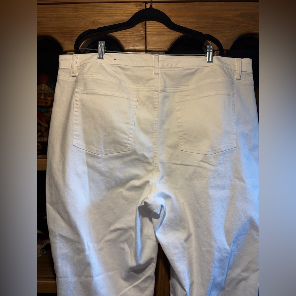 Talbots Flawless High Waist Modern Ankle White Pants Size 22W - Picture 7 of 7